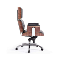 Height adjustable modern home office chair with swivel feature and comfortable upholstered seating