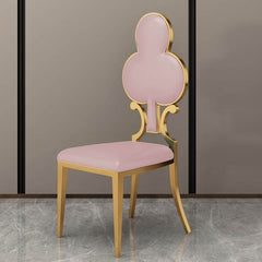 Stylish dining chair with golden legs, made from high-quality PU leather for a luxurious poker-style look