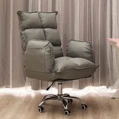 Contemporary task chair in PU leather with swivel and height adjustable features for office use