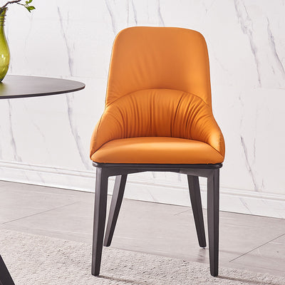 Modern Upholstered Dark Gray Dining Chair Set of 2