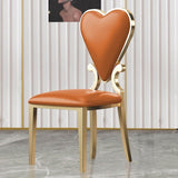 Modern Poker Chair, Pu Leather Dining Chair with Golden Legs Poker Style