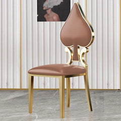 Modern poker chair with elegant design and comfortable PU leather seat, perfect for stylish dining rooms