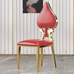 Modern poker chair with elegant design and comfortable PU leather seat, perfect for stylish dining rooms