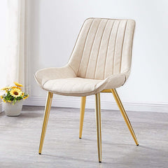 Elegant high back dining chairs with plush PU leather upholstery