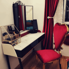 Contemporary velvet dining chair with golden legs for a luxurious and stylish dining experience