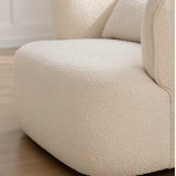 White/Gray/Blue Boucle Sherpa Accent Chair Nordic Swivel Chair Gwyneth Ivory Boucle Sherpa Chair