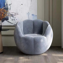 Blue accent chair with cozy design for modern living room decor