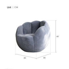 Elegant blue pumpkin moon pod chair for stylish home interiors