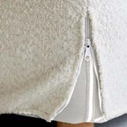 White children's boucle sherpa lounge chair with rabbit accent, cozy and stylish sofa