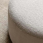 Cream swivel boucle sherpa accent chair without armrest, small and cozy for living room