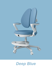 Ergonomic study chair for kids with armrest and lumbar support, sit-brake casters