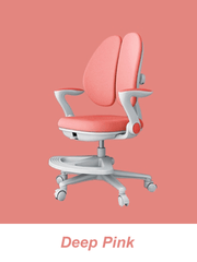 Ergonomic chair with footrest for children and students, adjustable seat height and depth