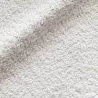 Light tan boucle sherpa lounge accent chair with wood base, modern and cozy design