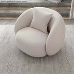 Ivory Gwyneth modern accent chair with bouclé sherpa upholstery for stylish lounge seating