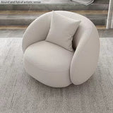 White Modern Accent Chair Gwyneth Ivory Bouclé Sherpa Lounge Chair