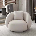 Ivory Gwyneth modern accent chair with bouclé sherpa upholstery for stylish lounge seating