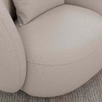 Ivory Gwyneth modern accent chair with bouclé sherpa upholstery for stylish lounge seating