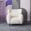 Ivory boucle sherpa accent chair with high back and fabric cover for modern living rooms main product image