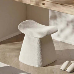 Chic Little White Boucle Sherpa Chair for Minimalist Interiors