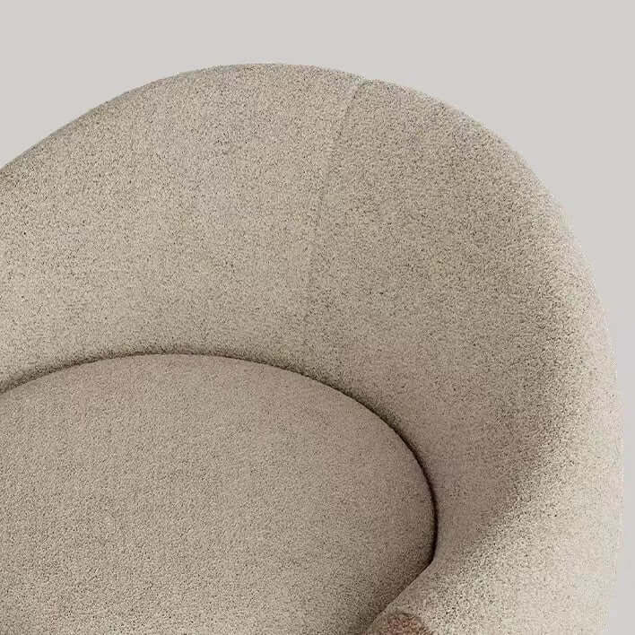 Beige boucle sherpa accent lounge chair with cozy texture and stylish design