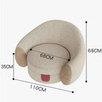 Beige boucle sherpa accent lounge chair with cozy texture and stylish design