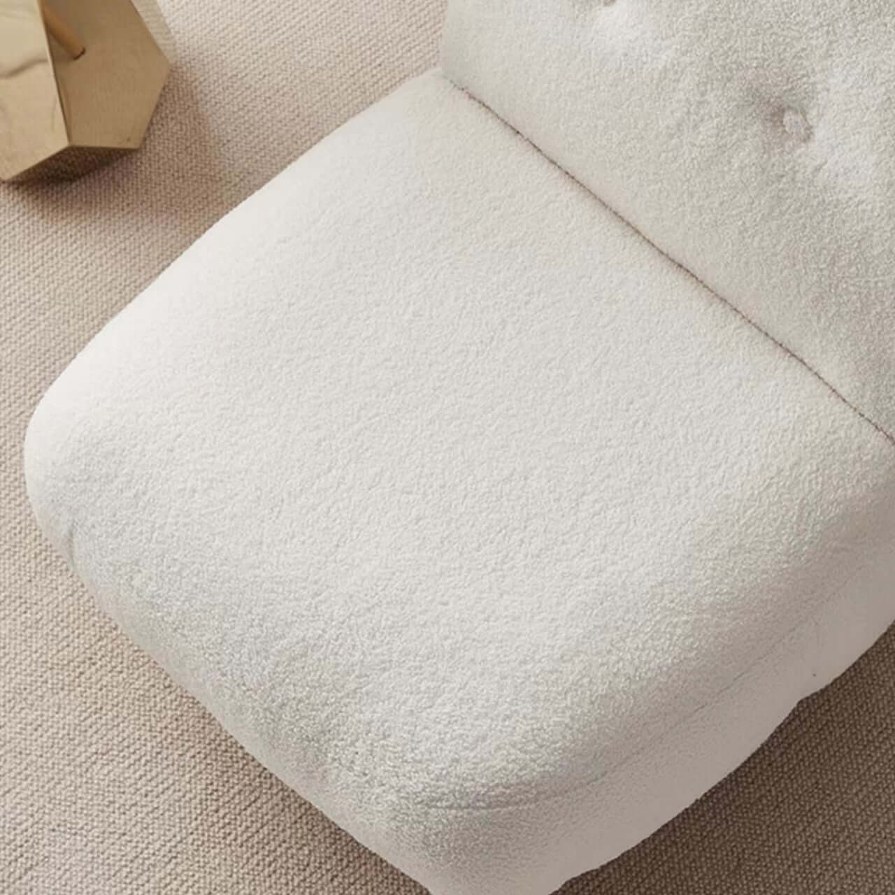 Elegant Brown Boucle Accent Chair with Luxurious Golden Legs and High Backrest