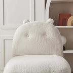 Modern Brown Boucle Accent Chair Designed with Golden Legs and High Backrest