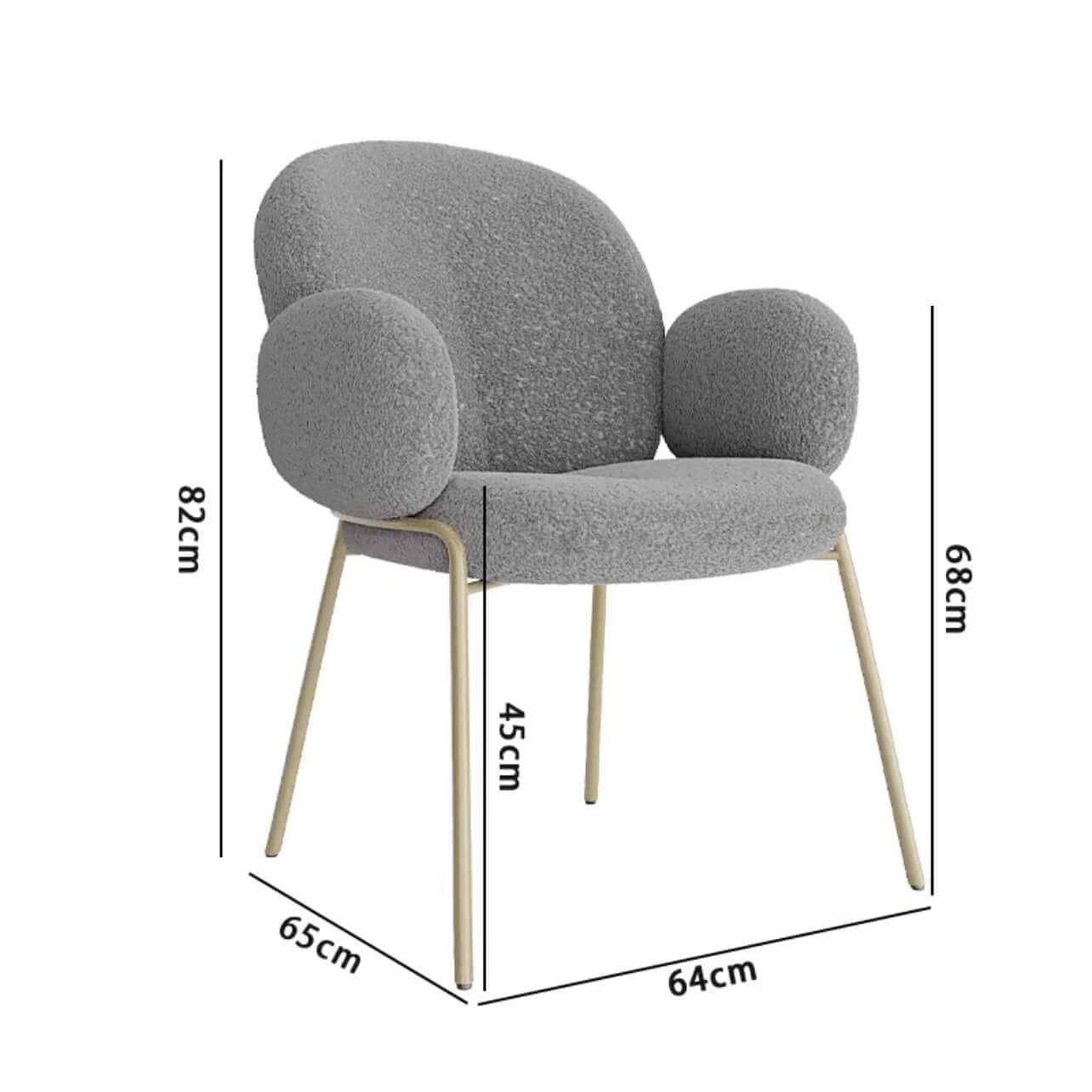 Ivory white boucle accent chair featuring stylish white metal legs for modern living spaces