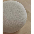 Cute Nordic boucle mushroom stool with round shape, perfect vanity seat for children