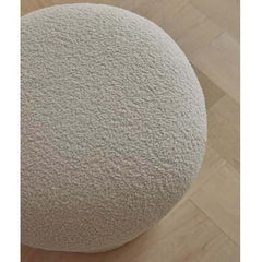 Nordic Boucle Mushroom Stool - Cute and Round Vanity Stool for Children in Beige