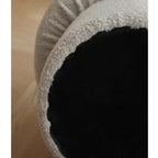 Cute Nordic boucle mushroom stool with round shape, perfect vanity seat for children