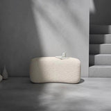 White/Ivory Shoe Bench - Stylish and Minimalist Design for Your Home.