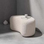 Stylish and minimalist design shoe bench in white/ivory for your home decor