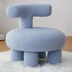 Boucle sherpa accent chair in white, blue, yellow, and pink for vibrant room enhancement