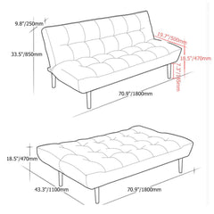 71 inch pink sleeper sofa bed with convertible design and plush velvet upholstery