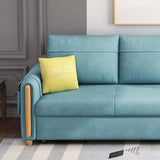 81.1" OffWhite Arm Full Sleeper Sofa Bed with Storage & Side Pockets