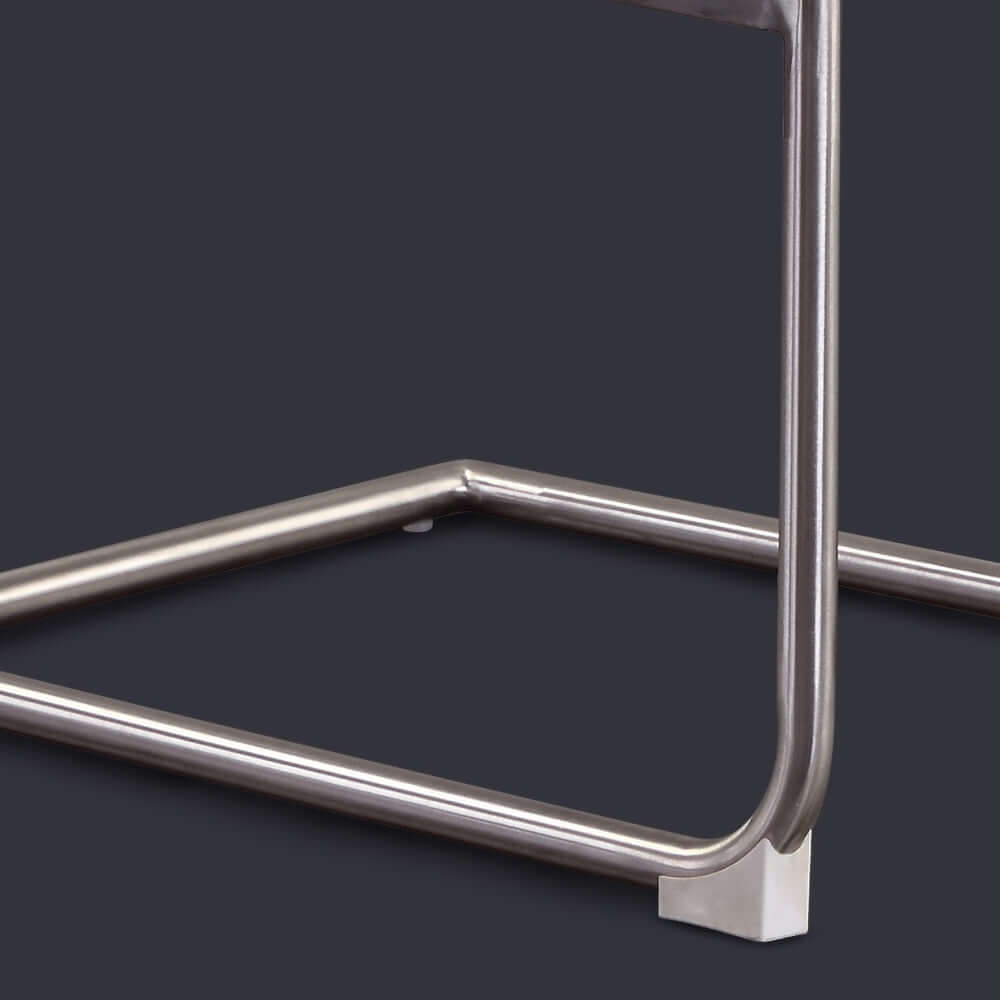 Sleek Gray Faux Leather Desk Chair with Tufted Back for Office Use