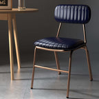 Metal frame modern brown dining chairs for a sleek and sophisticated dining experience