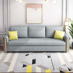 81.1" OffWhite Arm Full Sleeper Sofa Bed with Storage & Side Pockets