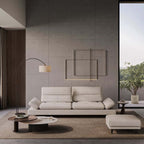 112.2 inch modern velvet extra deep seat 4 seater sofa with adjustable armrest and backrest for cozy living