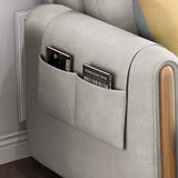 81.1" OffWhite Arm Full Sleeper Sofa Bed with Storage & Side Pockets
