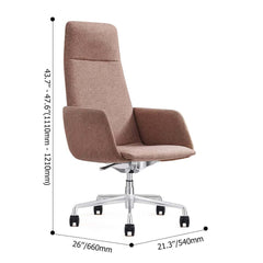 Office Chair in Light Coffee Color with Swivel