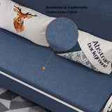 72" Modern Deep Gray Cotton Linen Upholstered Convertible Sofa Bed with Storage
