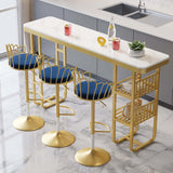 Blue Velvet Counter Height Swivel Bar Stools Set of 2 with Back ＆ for Kitchen Island