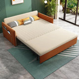 Modern Velvet Upholstered Convertible Full Sleeper Sofa with Storage