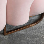 Solid wood accent chair in yellow with metal base for contemporary living spaces