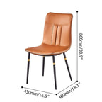 Sleek high back dining chairs in a set of 2 with luxurious leather upholstery