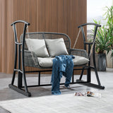 Rattan Woven Outdoor Hanging Chair Sofa with Aluminum Frame
