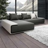 112" Cotton & Linen Upholstered Sofa Modern Corner Sectional Sofa LShaped