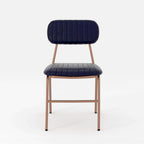 Contemporary brown dining chairs set of 2 with stylish faux leather upholstery and sturdy metal frame